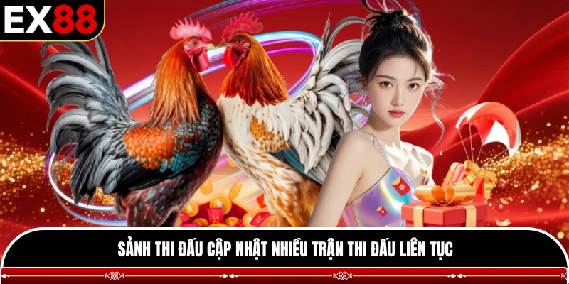 Sảnh thi đấu cập nhật nhiều trận thi đấu liên tục